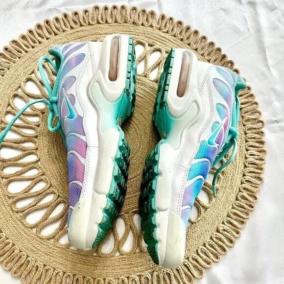 Nike Air Max Plus Blue Running Sneakers BV1239-100 Girls Youth Size 5.5/ W 7