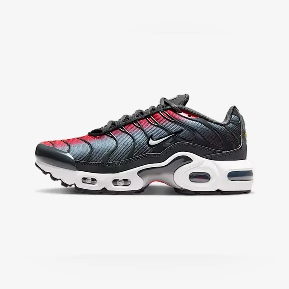 Nike Air Max Plus Shoes Bright Crimson Grey White CD0609 604 GS Youth sz 6.5Y