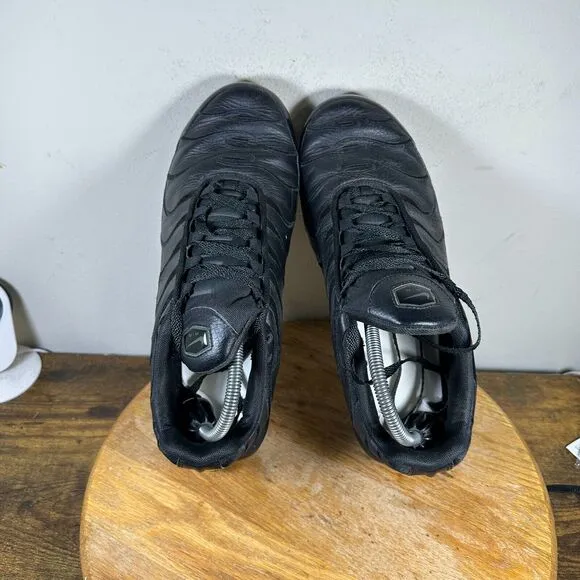 Nike Air Max Plus TN Triple Black Leather  Men’s Size 9.5 Shoes AJ2029-001
