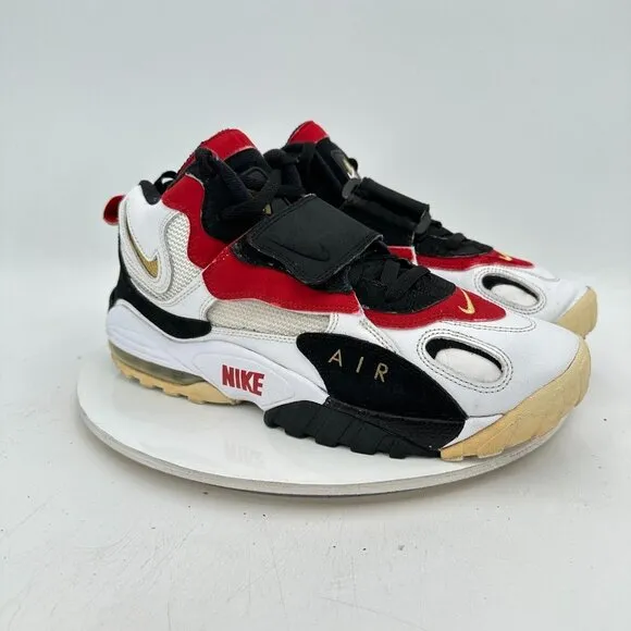 Nike Air Max Speed Turf 49ers Men Size 10 525225-101 Black white Red Shoes