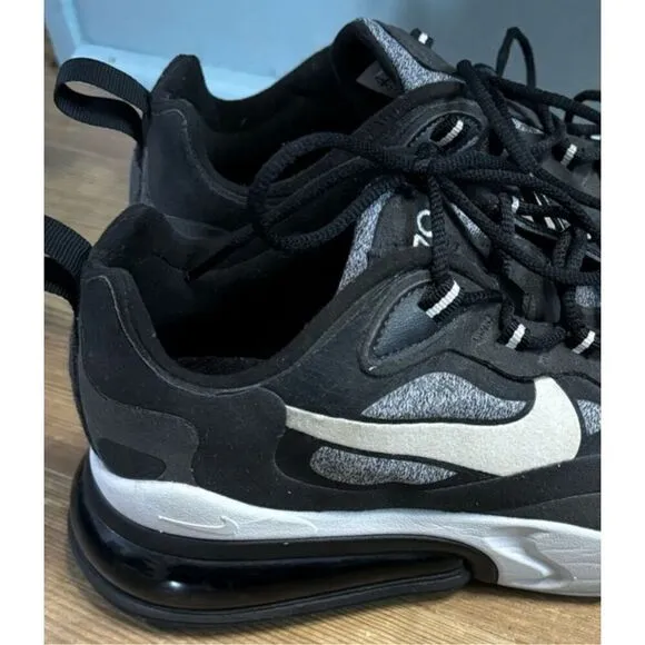 Nike Air Max 270 React Wolf Grey Black Men’s Size 7.5 AO4971-001 Athletic Shoes