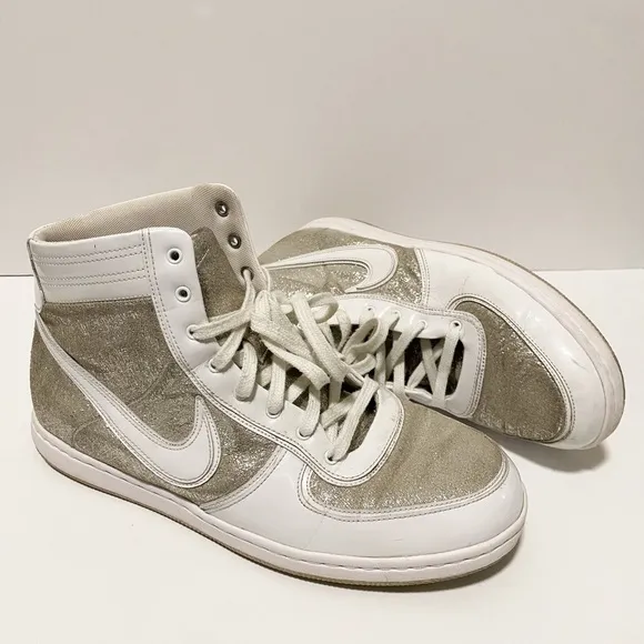 Nike Air Scandal Mid | White silver | women’s size 9