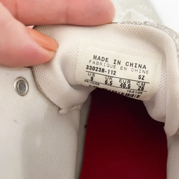 Nike Air Scandal Mid | White silver | women’s size 9