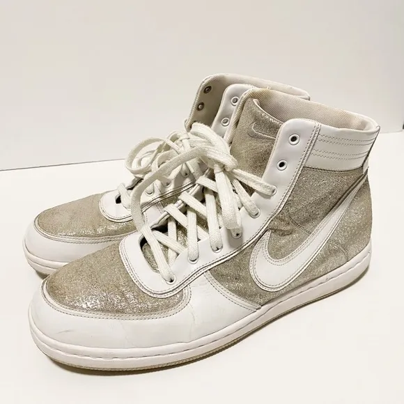 Nike Air Scandal Mid | White silver | women’s size 9