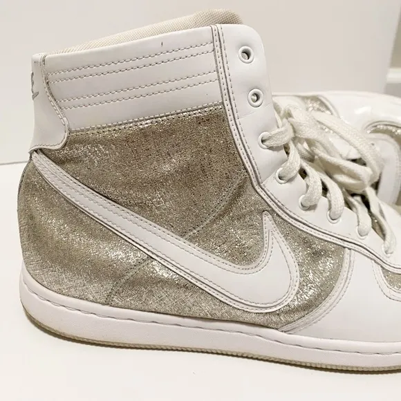 Nike Air Scandal Mid | White silver | women’s size 9