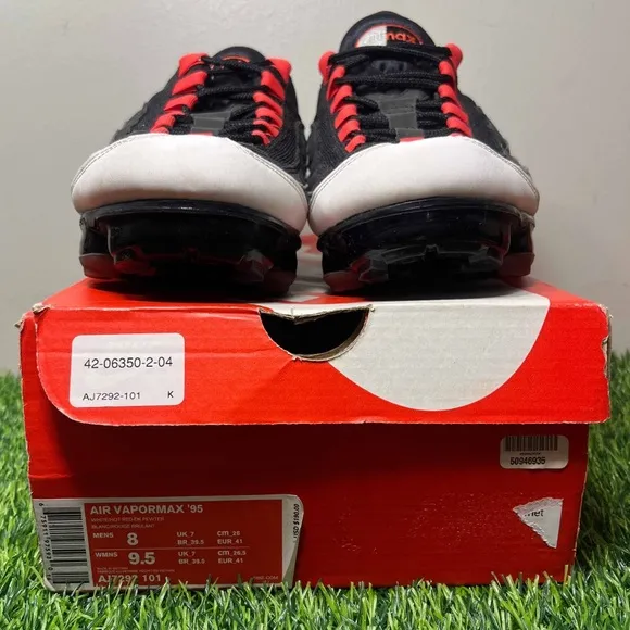 Nike Air Vapormax 95 Hot Red Black Pewter White