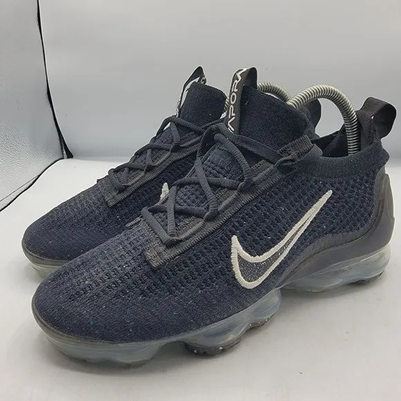 Nike Air VaporMax Flyknit 2021 Womens Size 8 Black Speckled Shoes DC4112-002