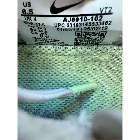 Nike Air Vapormax Flyknit 3 Barely Volt White Shoes AJ6910-102 Women’s Size 6.5