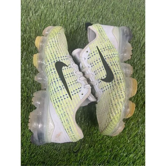 Nike Air VaporMax Flyknit 3 GS Light Silver Volt Size 5.5Y Womens 7 BQ5238-002