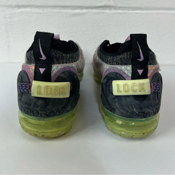 Nike Air Vapormax Flyknit Violet Ash Volt Running Shoes, 6