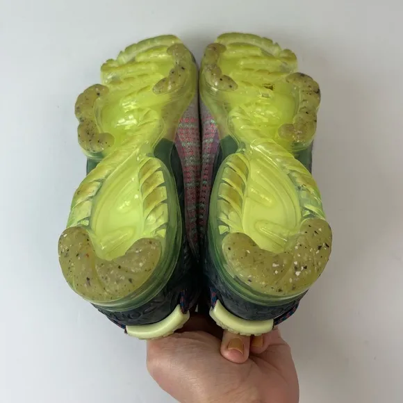 Nike Air Vapormax Flyknit Violet Ash Volt Running Shoes, 6