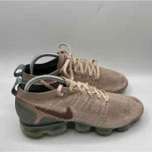 Nike Air Vapormax Flyknit Women’s Size 8.5 Rose Gold Bio Beige Shoes 942843-203