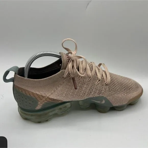 Nike Air Vapormax Flyknit Women’s Size 8.5 Rose Gold Bio Beige Shoes 942843-203