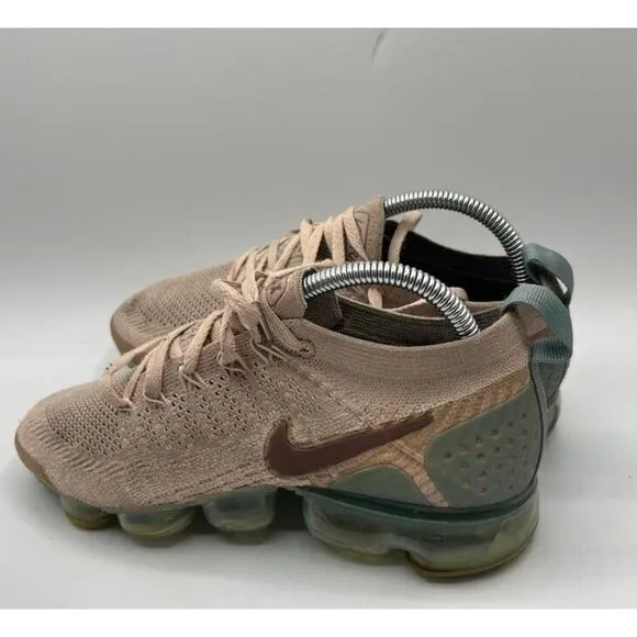 Nike Air Vapormax Flyknit Women’s Size 8.5 Rose Gold Bio Beige Shoes 942843-203