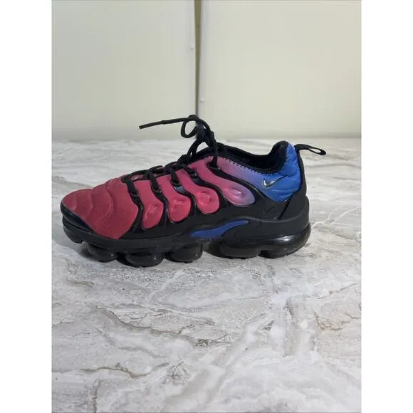 Nike Air VaporMax Plus Sneakers Women’s 8 Red Violet Blue Low Top Lace Up Shoes