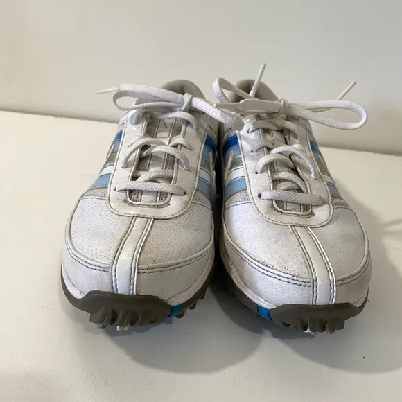 Nike Air Women’s Golf Shoes size 7 White With Blue Stripes