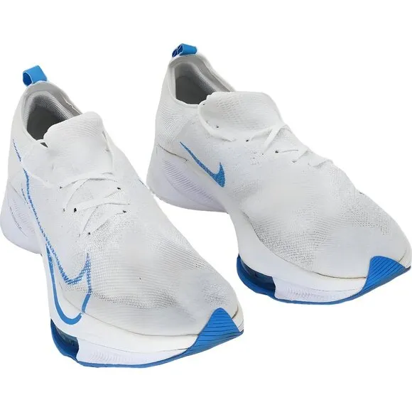 Nike Air Zoom Tempo NEXT Running Shoes Men's Size 13 White Blue
