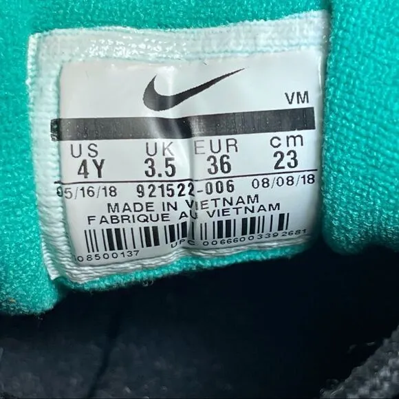 Nike Air Max 97 (GS) Shoes Size 4Y Women’s 5.5 Clear Emerald Style 921522 006.