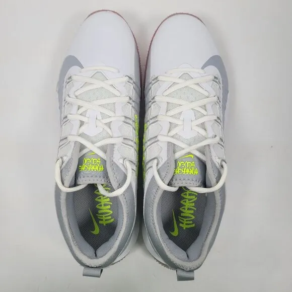 Nike Alpha Huarache 7 Pro TF Lax Men's White Gray Shoes CJ0235-101 US Sz 10.5