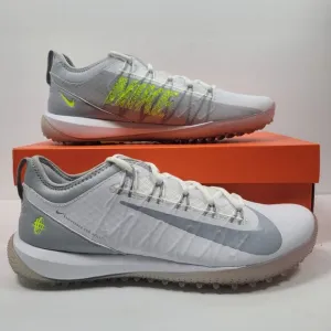 Nike Alpha Huarache 7 Pro TF Lax Men's White Gray Shoes CJ0235-101 US Sz 10.5