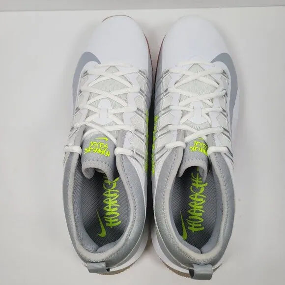 Nike Alpha Huarache 7 Pro TF Lax Men's White Gray Shoes CJ0235-101 US Sz 13 NWB