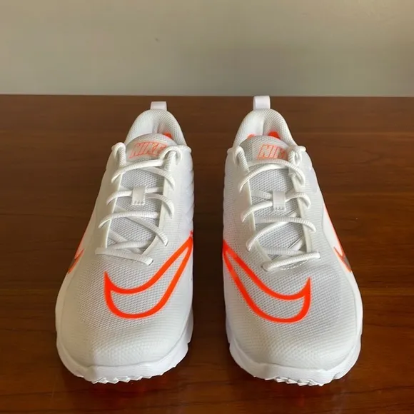 Nike Alpha Huarache 8 Elite LAX White Orange CW4445-102 Men’s Size 9