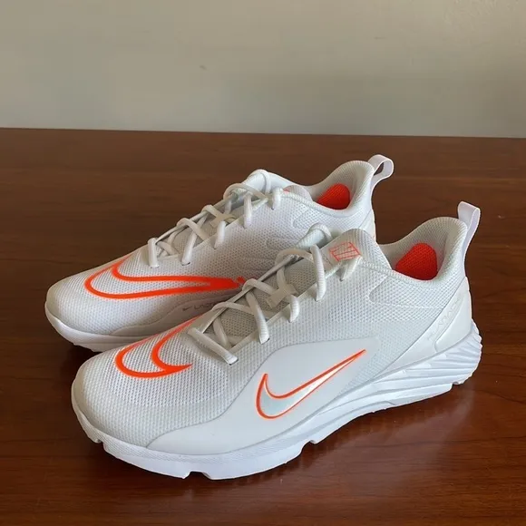 Nike Alpha Huarache 8 Elite LAX White Orange CW4445-102 Men’s Size 9