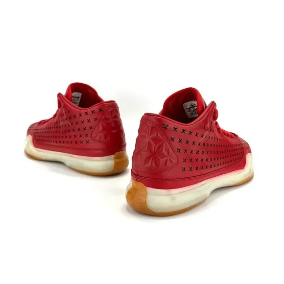 NIKE &quot;KOBE X EXT MID&quot; (KOBE 10) UNIVERSITY RED LEATHER SNEAKERS