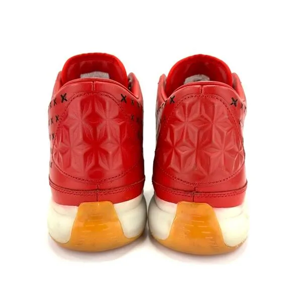 NIKE &quot;KOBE X EXT MID&quot; (KOBE 10) UNIVERSITY RED LEATHER SNEAKERS