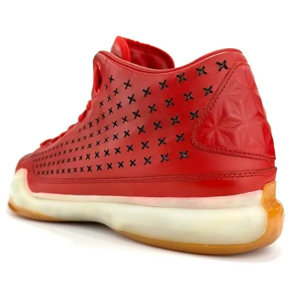 NIKE &quot;KOBE X EXT MID&quot; (KOBE 10) UNIVERSITY RED LEATHER SNEAKERS