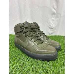 Nike Big High AC Size 10 Green Leather Sneakers Excellent Condition No Box