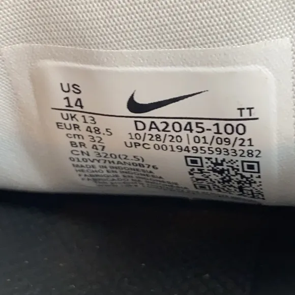 Nike Blazer Low X White Leather Shoes DA2045-100 Men’s Size 14