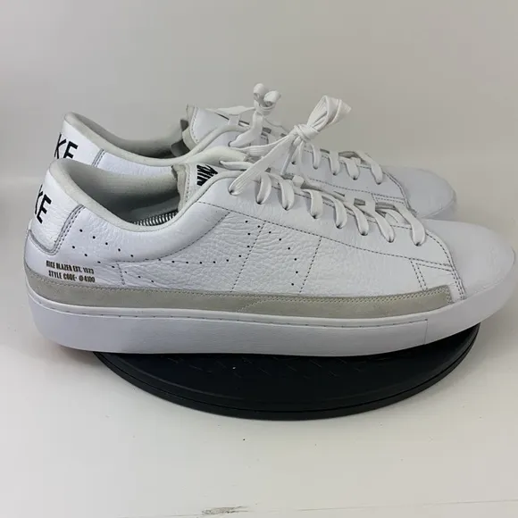 Nike Blazer Low X White Leather Shoes DA2045-100 Men’s Size 14