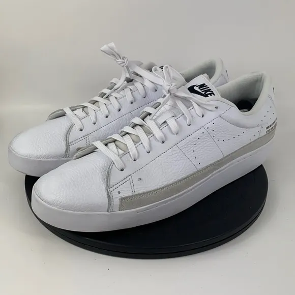 Nike Blazer Low X White Leather Shoes DA2045-100 Men’s Size 14