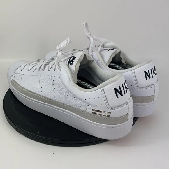 Nike Blazer Low X White Leather Shoes DA2045-100 Men’s Size 14