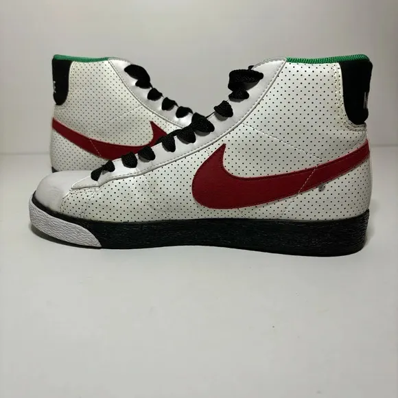 Nike Blazer Spike Lee Brooklyn White Black Sneakers Shoes 316664-161 Mens Sz 7.5
