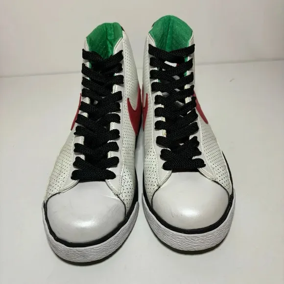Nike Blazer Spike Lee Brooklyn White Black Sneakers Shoes 316664-161 Mens Sz 7.5