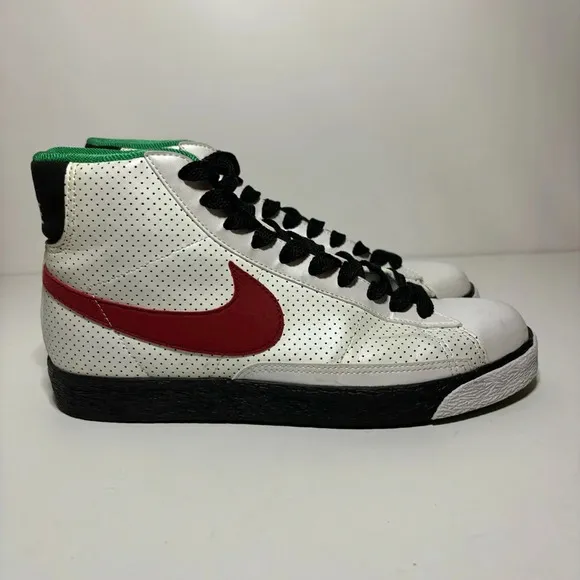Nike Blazer Spike Lee Brooklyn White Black Sneakers Shoes 316664-161 Mens Sz 7.5