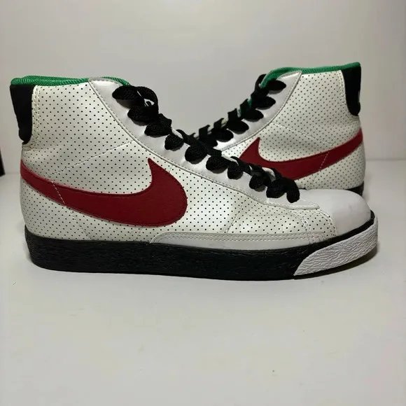 Nike Blazer Spike Lee Brooklyn White Black Sneakers Shoes 316664-161 Mens Sz 7.5
