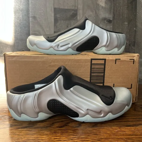 Nike Clogposite Chrome Black Basketball Slides Shoes Men Sz 6.5 Men’s Women’s 8