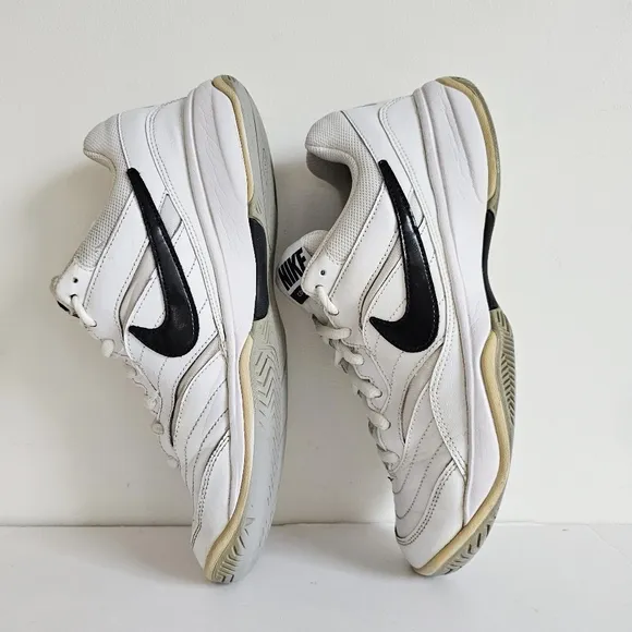 NIKE Court Lite 2016 Release Men's 8.5 Black White Low Top Tennis Casual Sneaker
