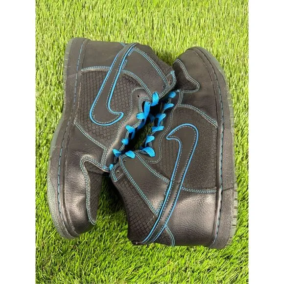 Nike Dunk High 6.0 Premium 'Black Cobalt Blue' Size 8.5 506266-004 Vintage Rare