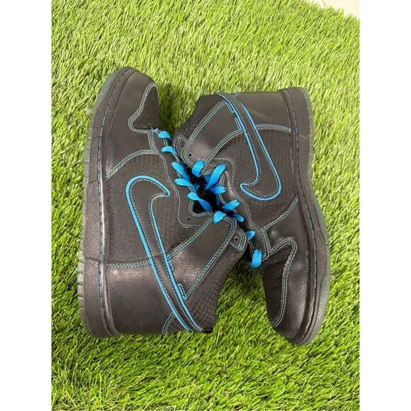 Nike Dunk High 6.0 Premium 'Black Cobalt Blue' Size 8.5 506266-004 Vintage Rare