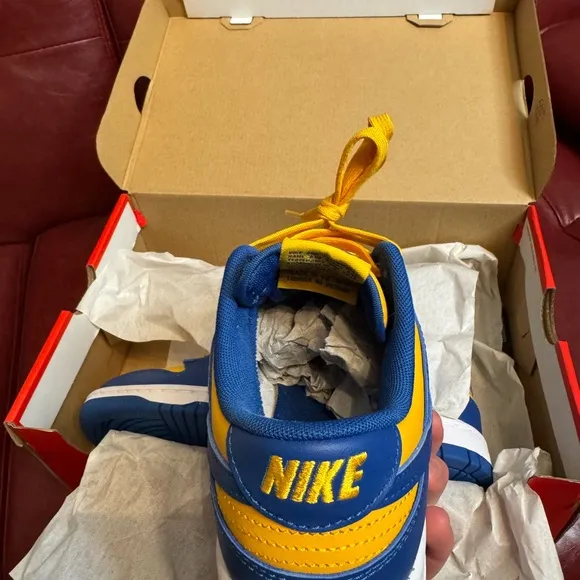 Nike Dunks Blue and Yellow