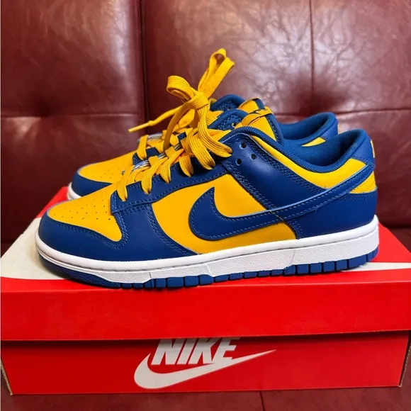Nike Dunks Blue and Yellow