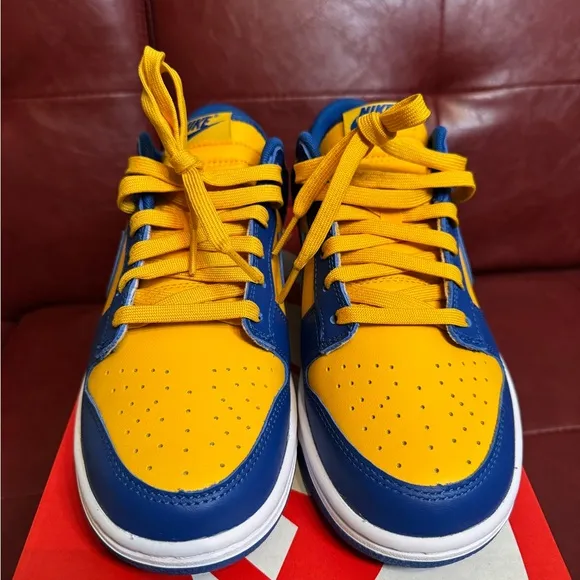 Nike Dunks Blue and Yellow