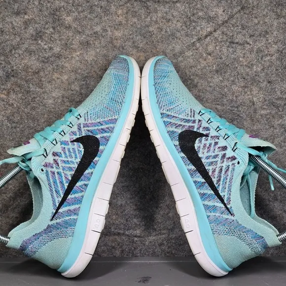 Nike‎ Free 4.0 Flyknit Running Shoes Lightweight Athletic Blue Size 8