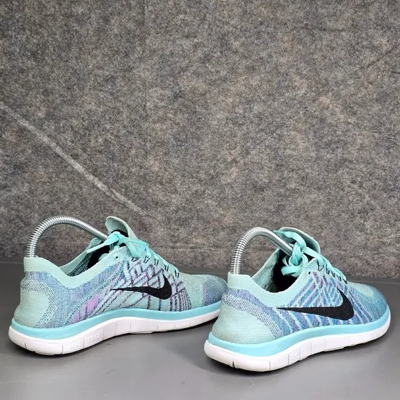 Nike‎ Free 4.0 Flyknit Running Shoes Lightweight Athletic Blue Size 8