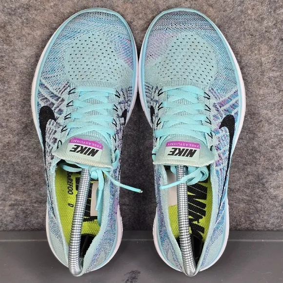Nike‎ Free 4.0 Flyknit Running Shoes Lightweight Athletic Blue Size 8