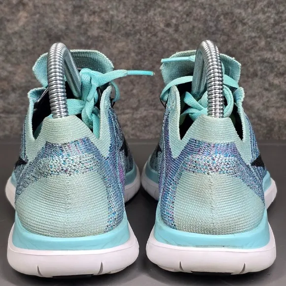 Nike‎ Free 4.0 Flyknit Running Shoes Lightweight Athletic Blue Size 8